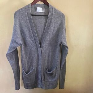 One Size Michael Stars Heather Gray Knit Cashmere Blend Cardigan
